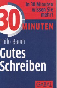 Buchcover von T. Baums Gutes Schreiben - Foto von O. Fritz